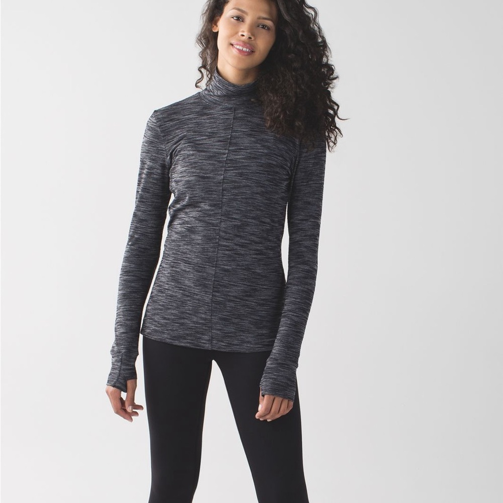 Lululemon & Go Take Off Long Sleeve Mock Neck Top Size 8 - Picture 3 of 10